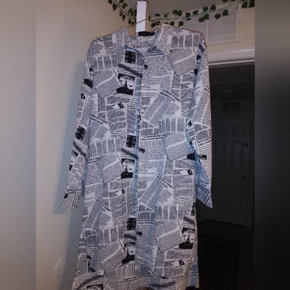 Long silky Jon & Anna Contemporary Long sleeve button down dress shirt